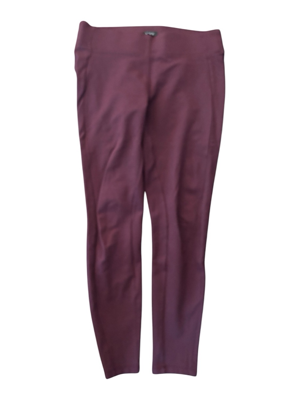 LOFT Burgundy Ponte High Rise Seamed Leggings Size:MT